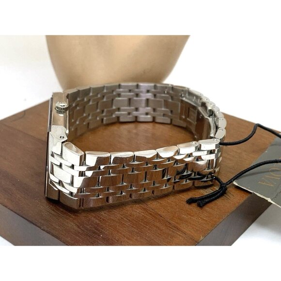 Bulova Men's Watch 96D145 Diamond Black Dial Silver Stainless Steel Quartz CHIP - Picture 9 of 14